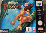 Scan of front side of box of Tarzan