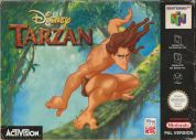 Scan of front side of box of Tarzan